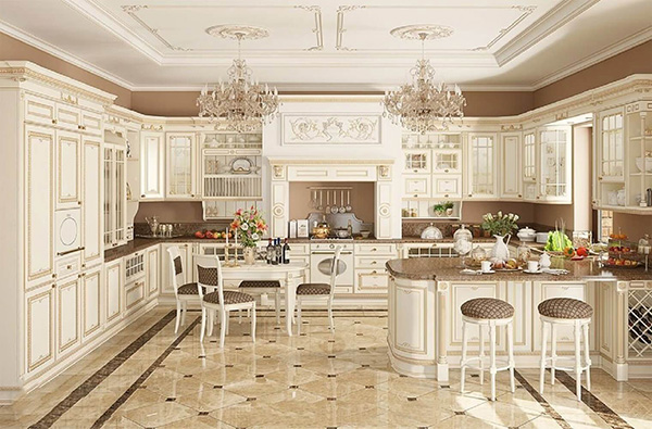 بهترین ترکیب رنگ برای کابینت نئوکلاسیک